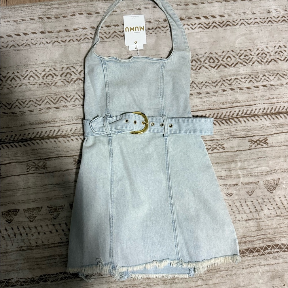 Show Me Your MuMu Light Blue Denim Kids Dress